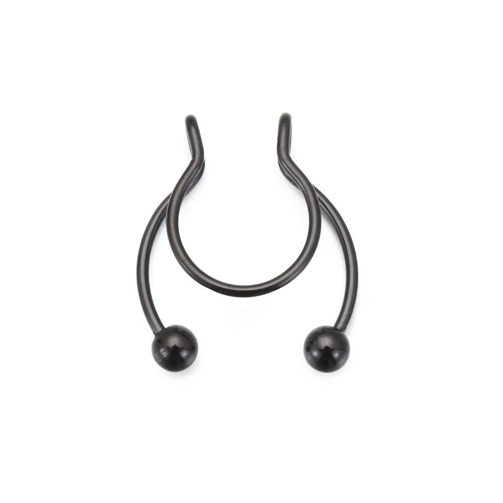 Fashion Colorful Fake Septum Stainless Steel Jewelry Non Piercing Nose Ring