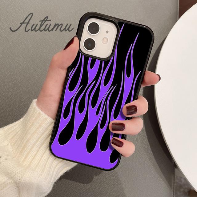 Чехол для телефона Flame для iPhone 11 12 13 14 Pro Max mini X XR XS SE 2020 5 6S 7 8 Plus Samsung Galaxy S21 S22 Cover shell