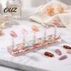 Nail Art Display Holder False with Glitter Base, Magnetic Press-on for Practice Stand Beginner Nails Painting, & Portable