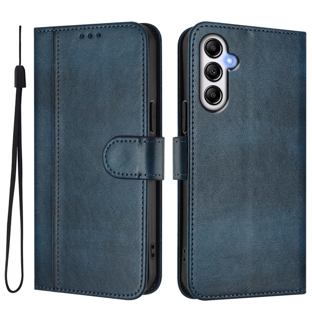 For Samsung Galaxy A25 5G (Global) (161.0 X 76.5 X 8.3mm) Cases Wallet Stand Retro Texture Leather Phone Cover with Lanyard
