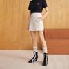 Anno contrasting half length skirt for women in summer, spliced with large pockets and hip hugging A-line short skirt