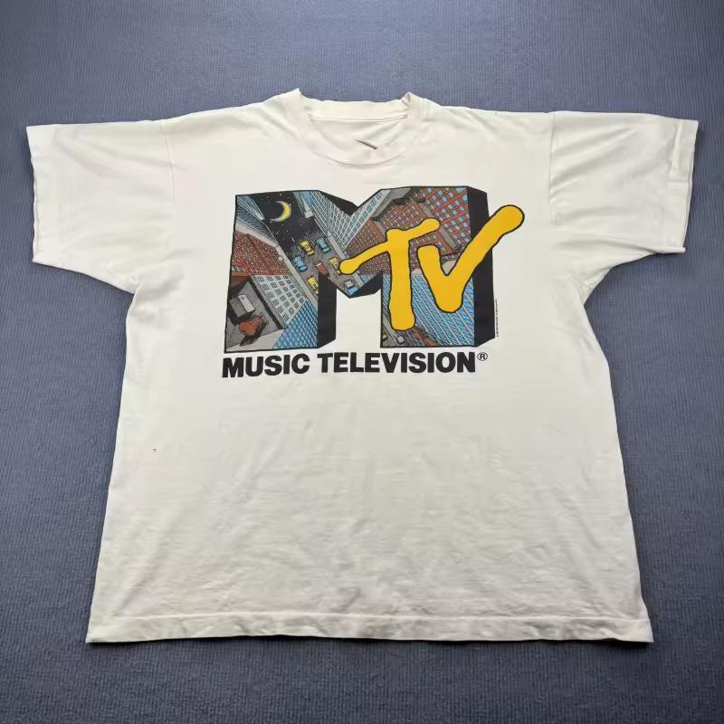 Men's Retro 90s 1991 MTV Music TV Men's T shirt Summer New Style Unisex Trendy Casual T shirt