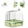 Hanging Bird Bath Box Parrot Bathing Tub House Water Shower Bowl for Parakeets