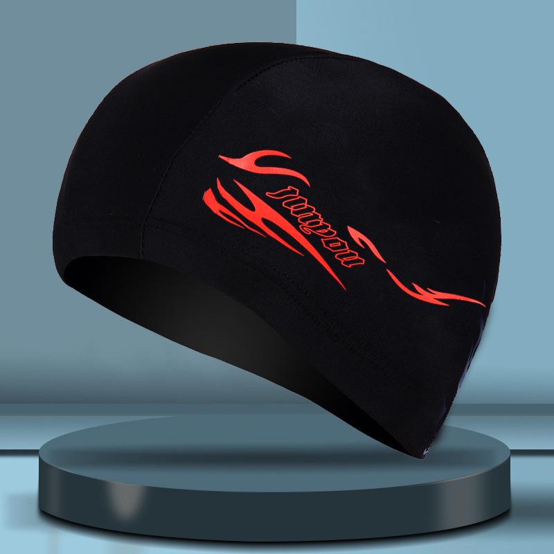 Мужской однотонный набор: шапочка для плавания и пляжные шорты - боксеры большого размера с принтом в виде букв, дизайн против смущения.