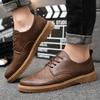 Мужская повседневная кожаная обувь Классическая деловая обувь класса люкс Оксфорды Офисная обувь для мужчин Удобные лоферы Броги Мокасины