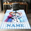 Custom Name Elsa Printed Carpet,Rug for Office Chair Living Room Bedroom Kitchen Room Decor Gifts.