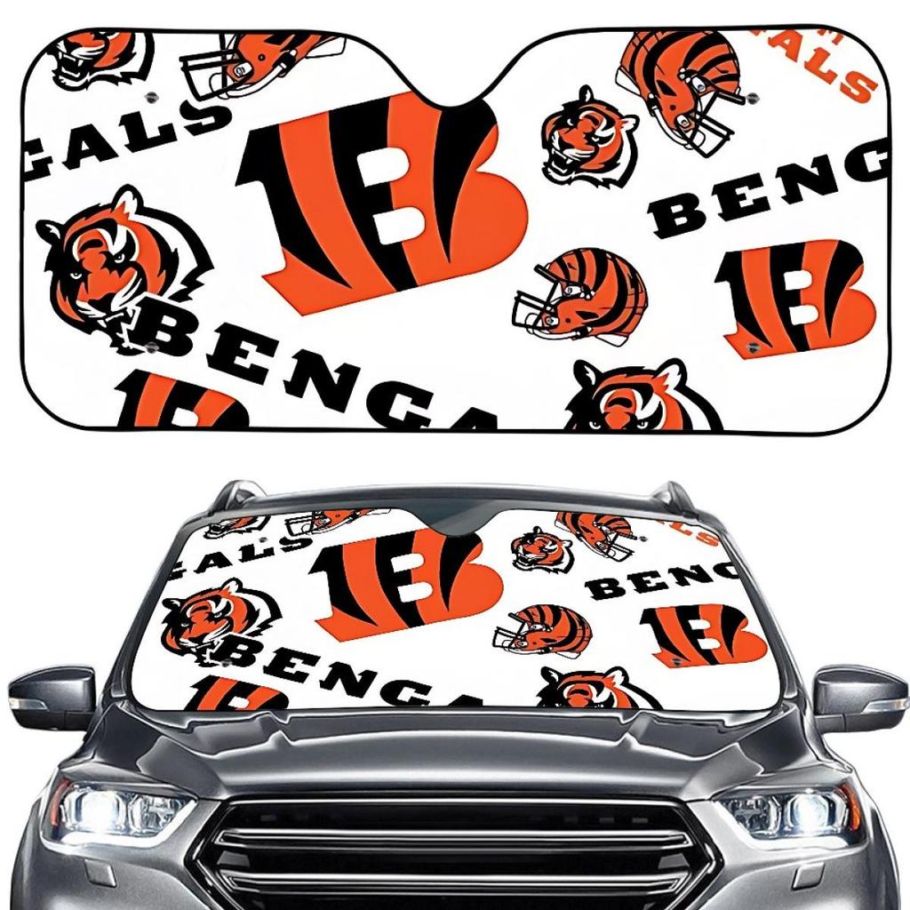 Алюминиевая фольга для защиты от солнца в машину Cincinnati Bengals: Теплоизолирующий блок для лобового стекла