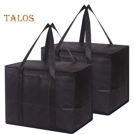 Изолированная сумка для покупок для продуктов, контейнер для бенто с ручкой, застежкой-молнией, большая вместительная термоизоляционная сумка