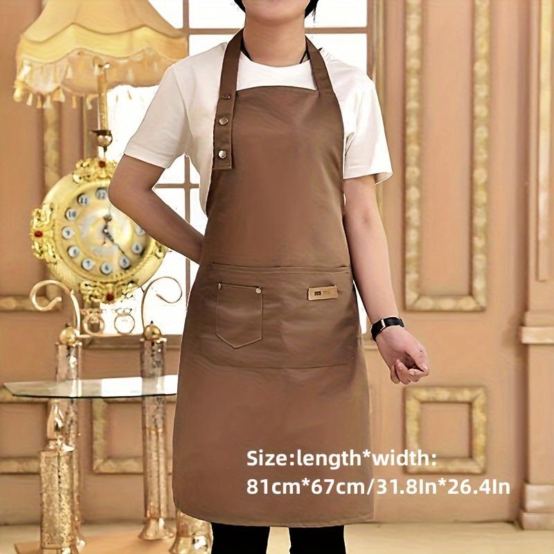 Холщовый водонепроницаемый фартук, маслостойкий нагрудник с карманами для кофе, баров, ресторанов, магазинов чая с молоком, домашних комбинезонов, универсальный фартук