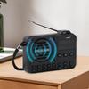 Портативное FM-радио Bluetooth 5.4 Динамик Цифровой радиомагнитофон со светодиодным дисплеем Воспроизведение с карты TF и USB для дома, путешествий, подарков
