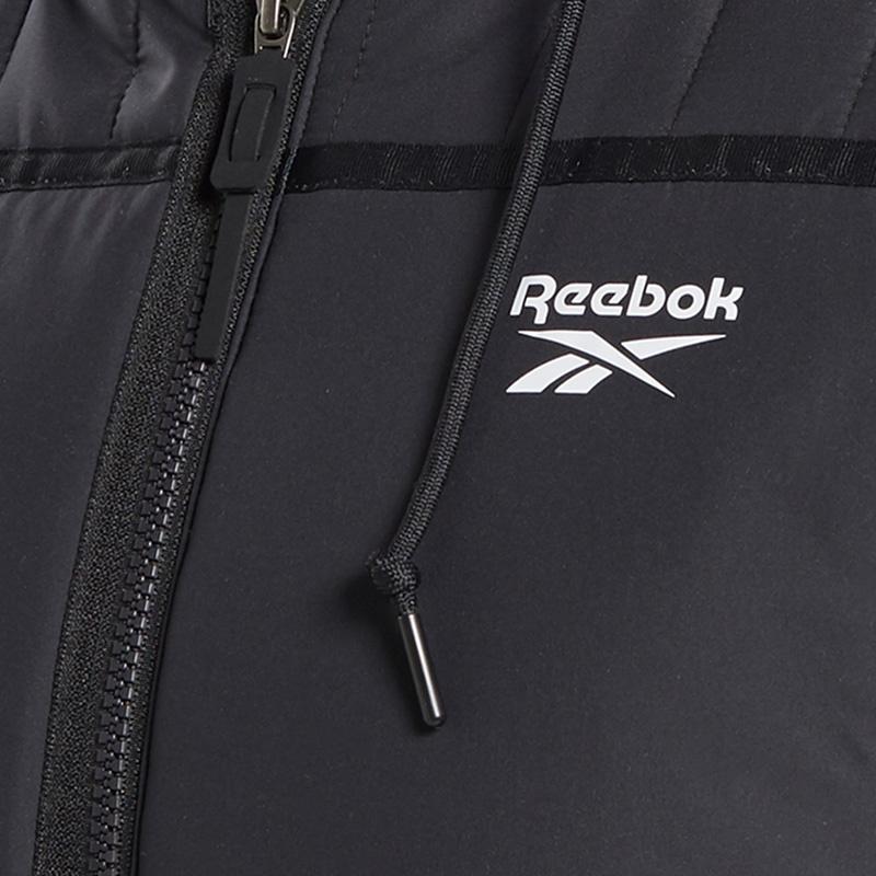 Reebok Женские пуховики Черные С капюшоном Умеренные Другие FT0652
