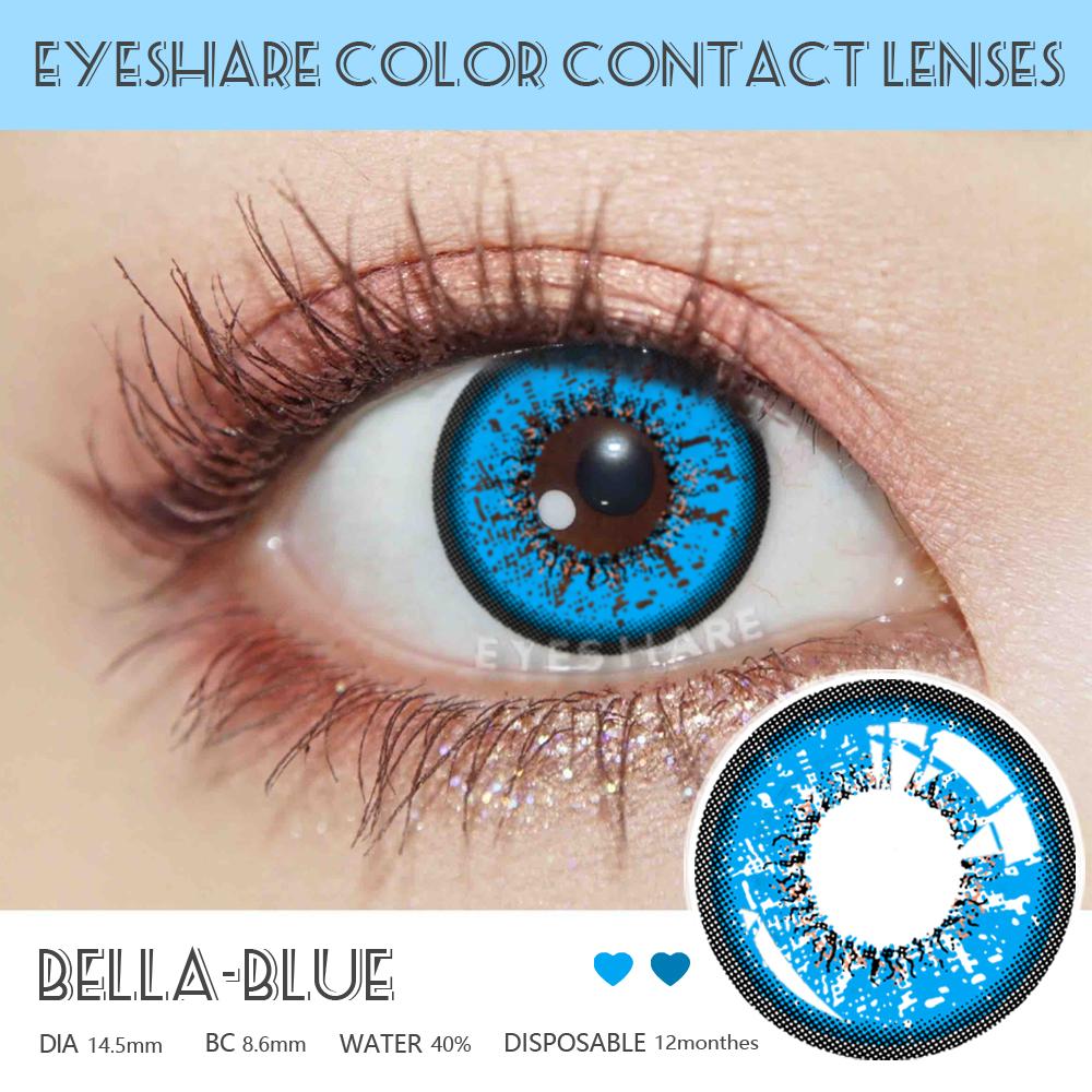 Eyeshare Cosplay Contact Lenses Big Eye Anime Colored Contactlen Blue Lens Red Contact Fashion Soft Color Cosmetic Lenses for Halloween