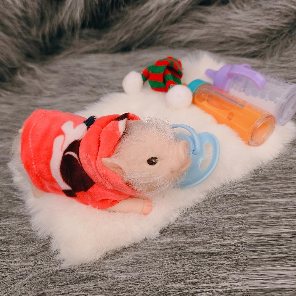 Миниатюрная кукла-реборн, питомец, свинья, экологичная, мягкая, силиконовая, музыкальная, поросенок, кукла-реборн, милая, мультяшная, свинья, кукла-младенец, детские игрушки для снятия стресса