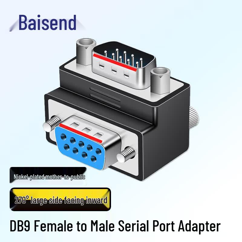Baisende DB9 RS232 270-градусный Г-образный адаптер последовательного порта