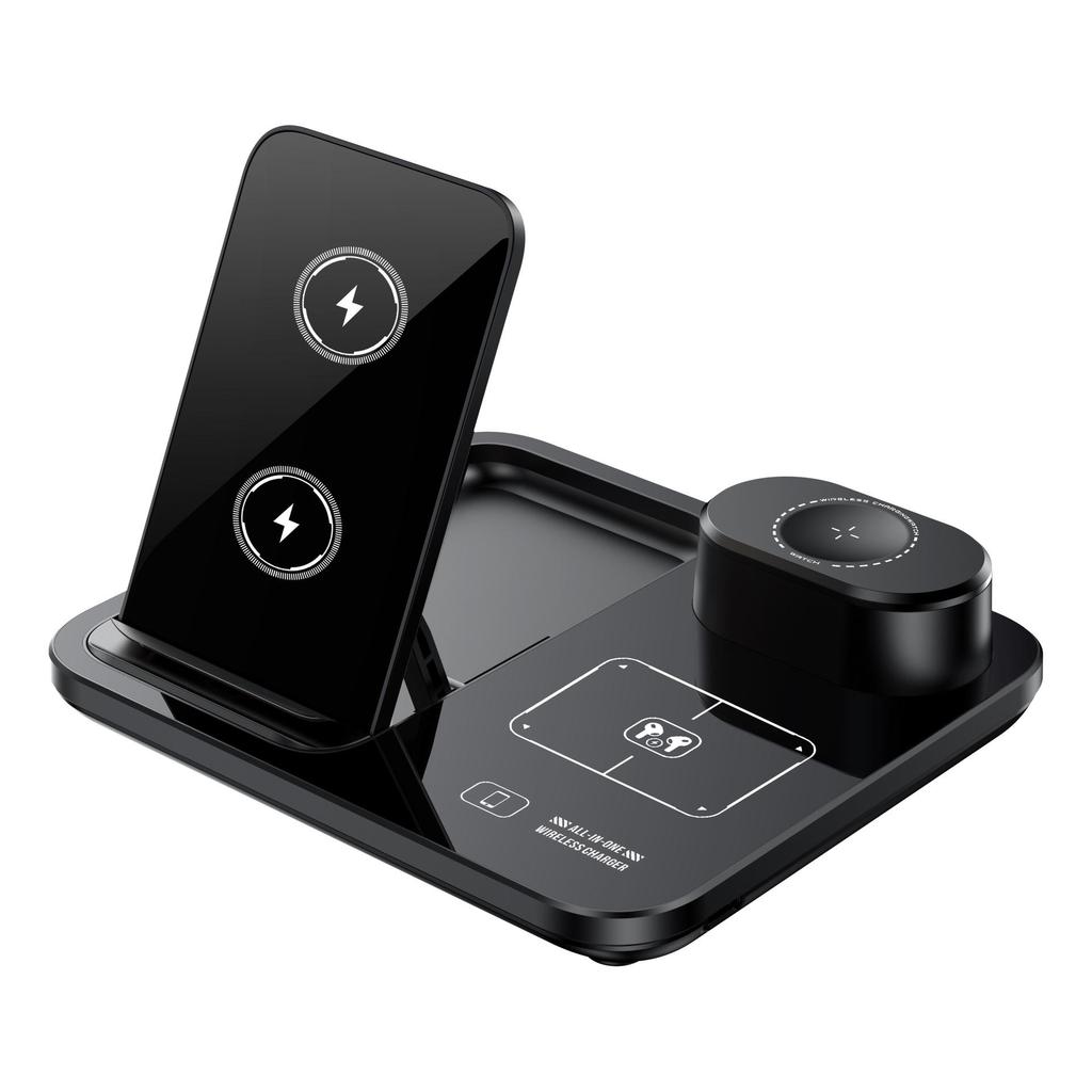 R13 Foldable 3-in-1 Wireless Charger for iPhone, Earbuds, Watch - Fast Charging