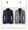 Новый мужской пиджак из смесовой шерсти в стиле business casual для осени и весны - Не требующий глажки, Идеально подходит для пап среднего возраста