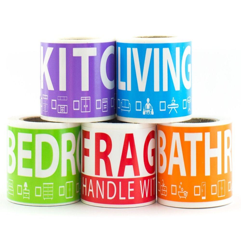 5Rolls 250 PCS 250 PCS Moving Fragile Labels Stickers 50PCS/roll Label Rolls Moving Supplies