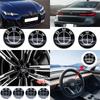 MLKQ6 All Black 82mm 74mm Car Front Rear Logo 68mm Wheel Hub Center Cover Steering Wheel Center Stickers For BMW E90 E87 F20 E46 F30