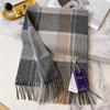100 Pure Cashmere Scarves for Women's Winter High-end Plaid Men's Scarves