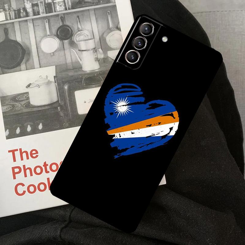Чехол для телефона с национальным флагом Маршалловых островов Для Samsung Galaxy S24 S22 S23 Ultra S20 S21 S24 FE S9 S10 Note 10 Plus 20 Ultra