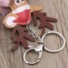Cute Cartoon Keychains Cartoon Elk Keychain Daily Outfit Match Light Pink Ball 1Set