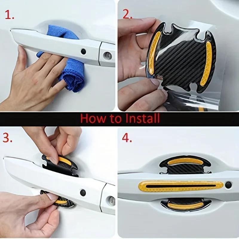 8 шт./набор Защитная пленка для дверных ручек автомобиля