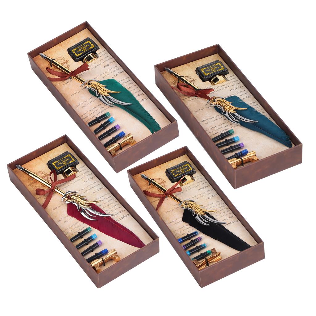  Набор для письма и каллиграфии в винтажном стиле из металла в стиле ретро с чернильницей SP270