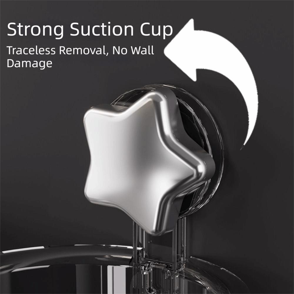 Star De sign Suction Cup Tissue Box Transparent Wall Mounted Tissue Dispenser Toilet