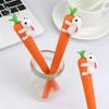 4 Packs of Cute Cartoon Carrot Rabbit Pen Animal Pen 0.5 Mm Student Creative Stationery Animal Pen