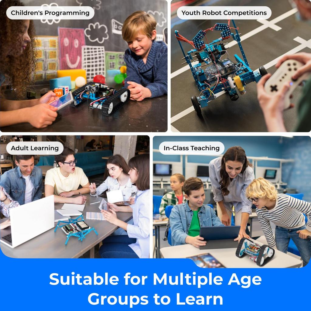 Makeblock mBot Ultimate Robot Arm STEM Education DIY Robot Kit Совместимость с Arduino C Python Raspberry Pi Scratch Assembly Robot App Пульт дистанционного управления