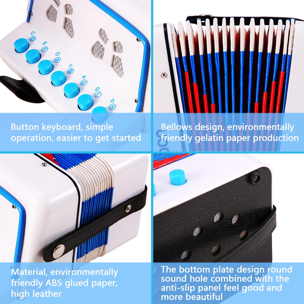 Мини-аккордеон с 10 клавишами, игрушка из АБС-пластика для детей, малышей, рождественский подарок