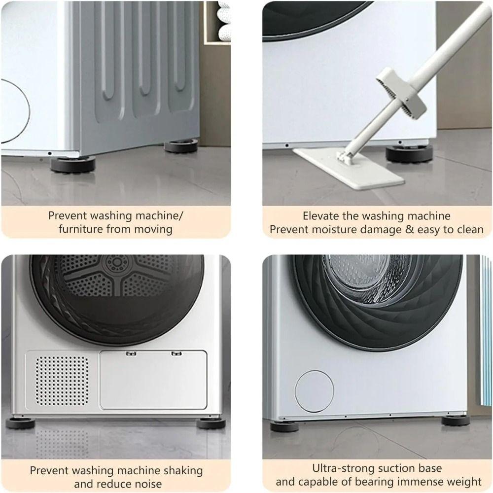 4pcs Silicone Anti Vibration Feet Pad Protects Washing Machine Support  Refrigerator