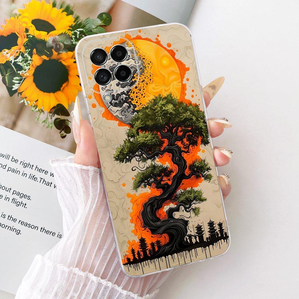Clear For Samsung M53 5G Case Luxury Fashion Butterfly Funny Cute Painted Cover For Samsung Galaxy M53 5G SM-M536B Casing