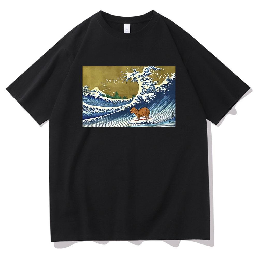 I Love Capybaras Print Men Women Fashion Casual Loose Tshirts Crew Neck Hip Hop Man Funny Tshirt Male Tee Shirt Male Streetwear
