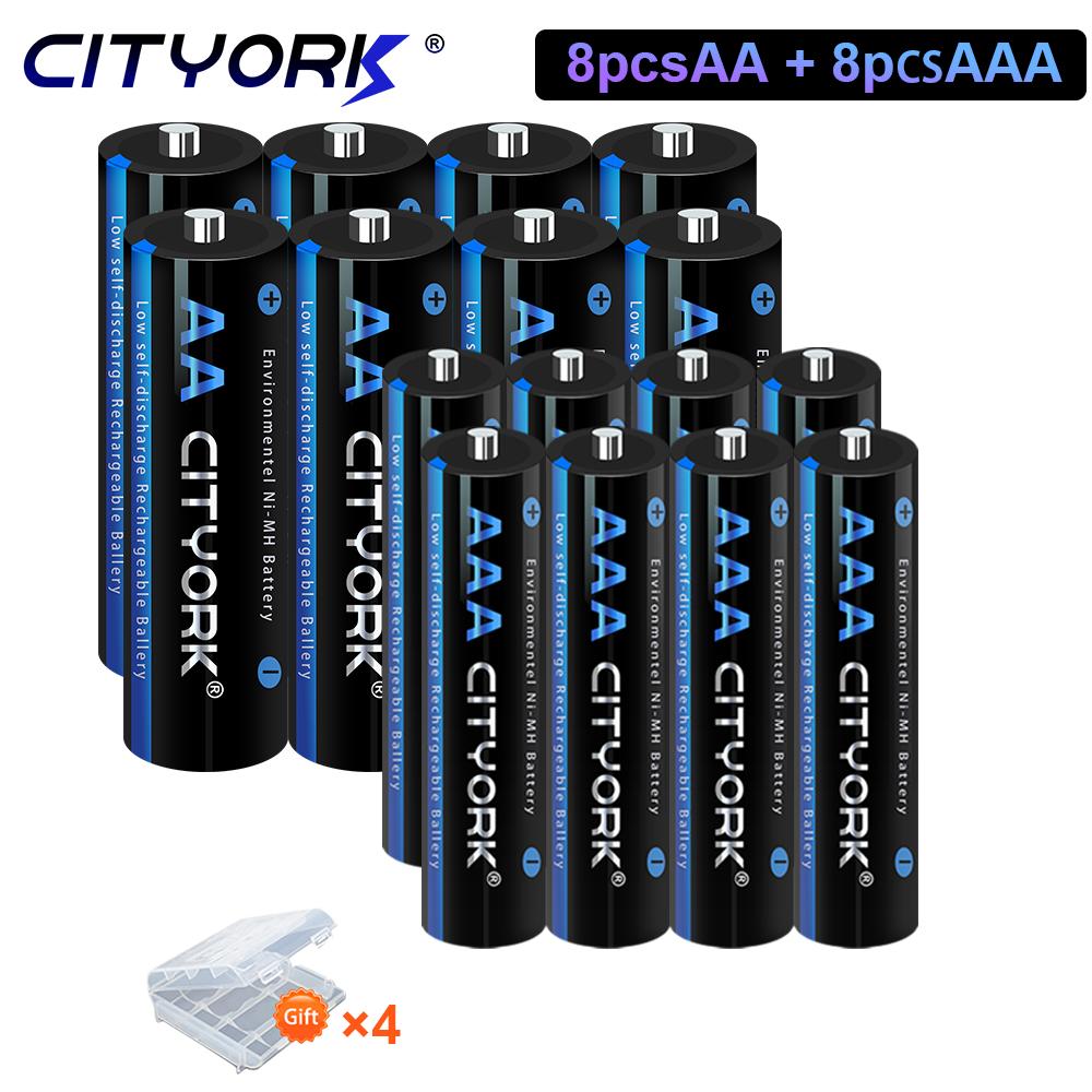 CITYORK 1.2V AA AAA NiMH Перезаряжаемые Батареи 2A 3A С 12 Слотами Быстрое Умное Интеллектуальное Зарядное Устройство для 1.2V AA AAA Батарей
