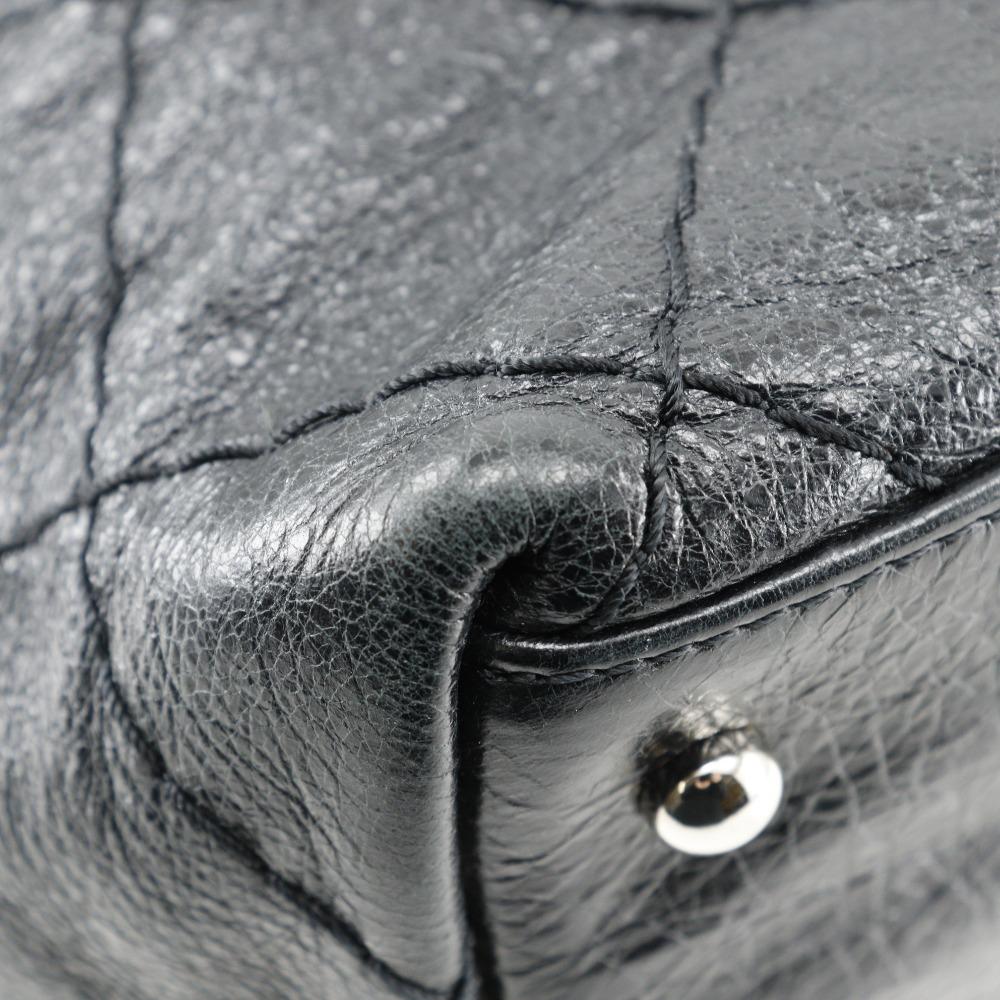 Chanel Нагрузка Сумка-тоут A48019 COCO Mark черная кожа Женская Б/У