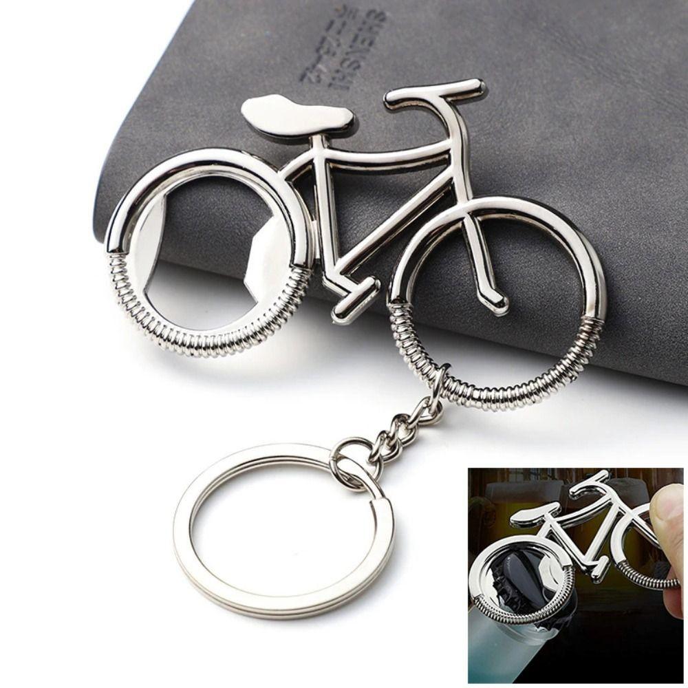 Metal Bicycle Keychain Bike Shaped Bike Key Rings Men Gifts Bottle Opener Keyring Backpack Pendant