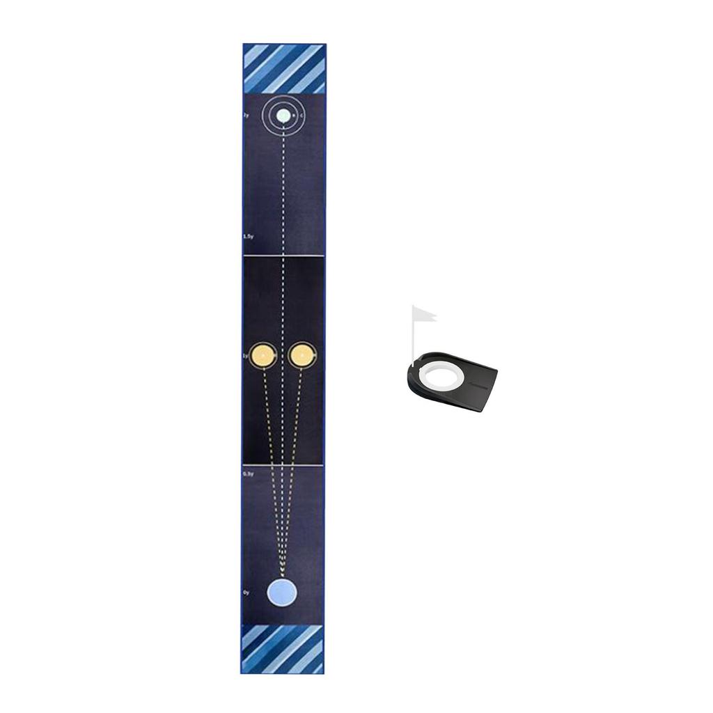 Golf Putting Mat Training Aid Lightweight Non Slip Multifunction Improve Accuracy for Backyard Office Garden Lawn Beginners