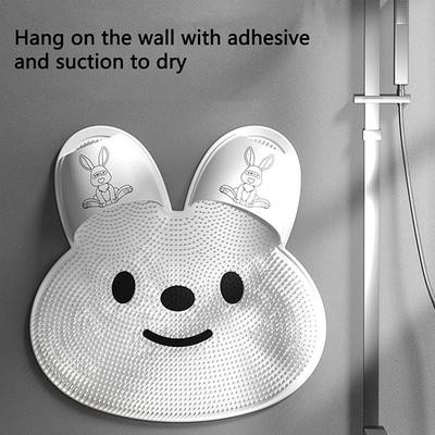 1 шт. Силиконовый массажный коврик для ног в виде кролика, Нескользящий коврик для ванной комнаты, Артефакт для растирания ног в ванной, Мытье ног для удаления омертвевшей кожи, Душ