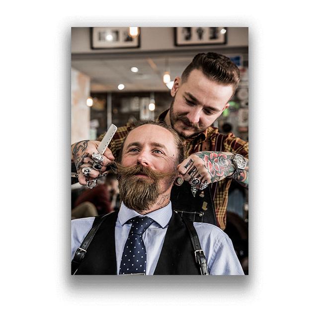 Винтажный набор холстов для парикмахерской - Трио современных эстетичных принтов для украшения салона