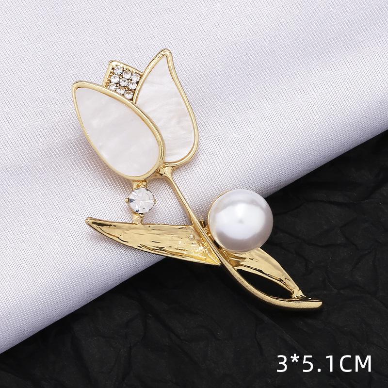 Модная брошь с бантом: Металлические украшения с жемчугом и стразами в виде цветка