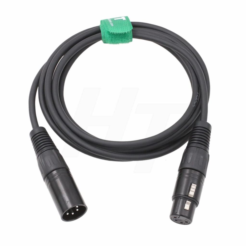 HangTon 4 Pin XLR Male To Female XLR 4 Pin Microphone Recorder Mixer Headphone Amplifier Balanced Audio Cable (1 Meter)