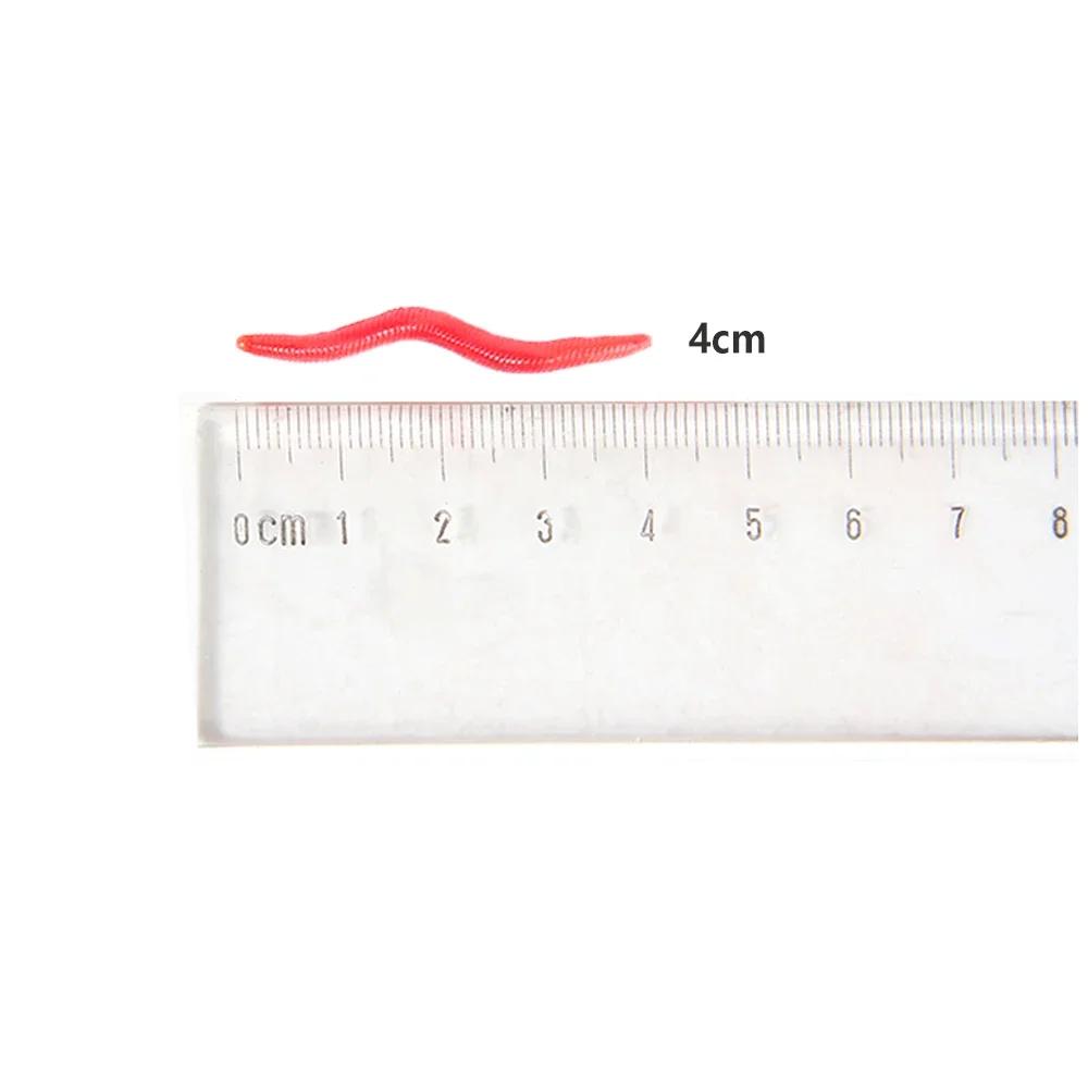 Реалистичные красные черви наживка черви искусственная рыболовная приманка 35 мм мягкие приманки силиконовые креветки ароматизатор добавка приманки снасти