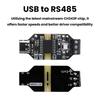 Изолированный USB-преобразователь в RS485 Модуль последовательного порта CH343P Высокоскоростная связь 6 Мбит/с Автоматический контроль потока Устойчивый к помехам Тип-C