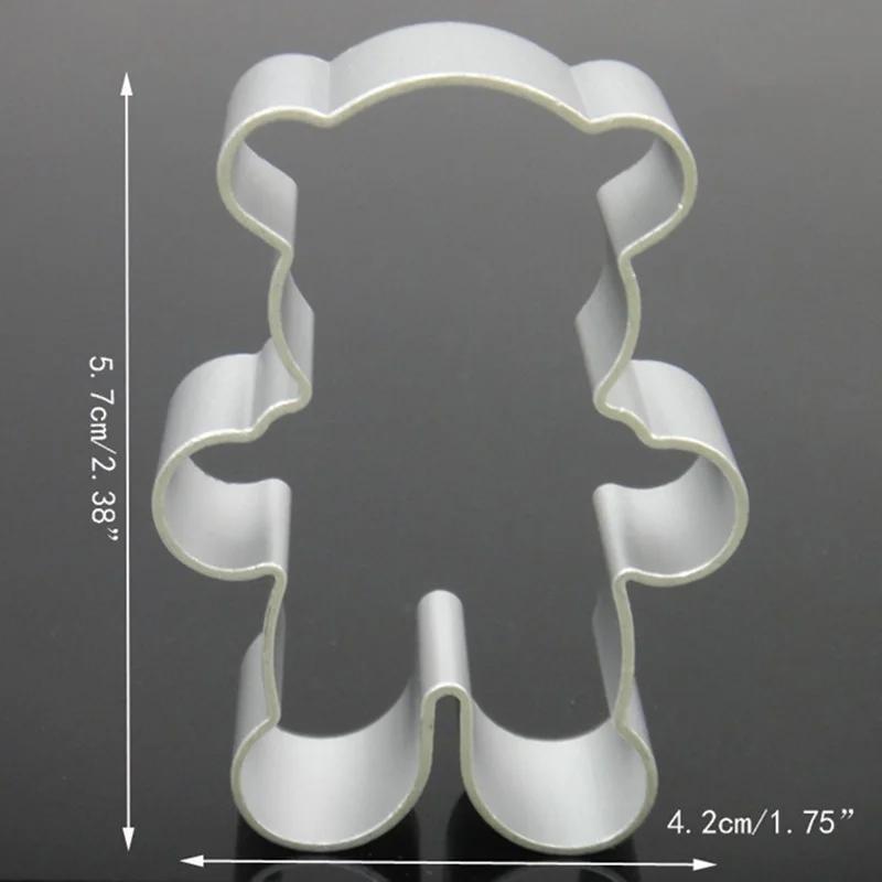 3 Pieces Metal Alloy Cake Cookie Bakeware Mould Fondant Cookie Cutters Biscuit Mold Kitchen Diy Little Bear