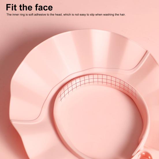 Шапочка для душа, регулируемая шапочка для купания, шапочка для шампуня, козырек, мягкая защита для мытья волос, не содержащая BPA, для головы