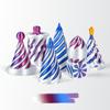 Игрушки, напечатанные на 3D-принтере Настольный аксессуар 3D-печатная вращающаяся пирамида Трехмерная пирамида Вращающееся измерение Аксессуар для комнаты