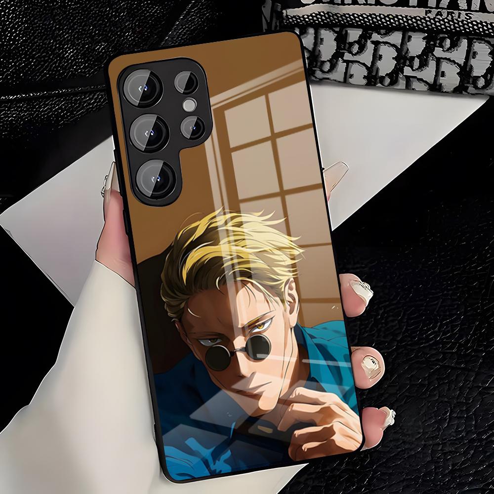 Чехол для телефона Kento Nanami Jujutsu Kaisen для Samsung A25 A13 A33 5G A54 A36 A35 A56 A52 A14 Ударопрочный стеклянный чехол