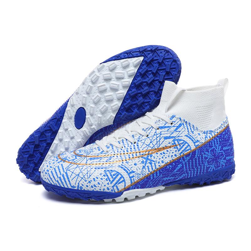 Special Assassin C Ronaldo for Children's Football Shoes Training Summer Breathable Anti-skid Competition Sneaker High-top AG Spike TF.