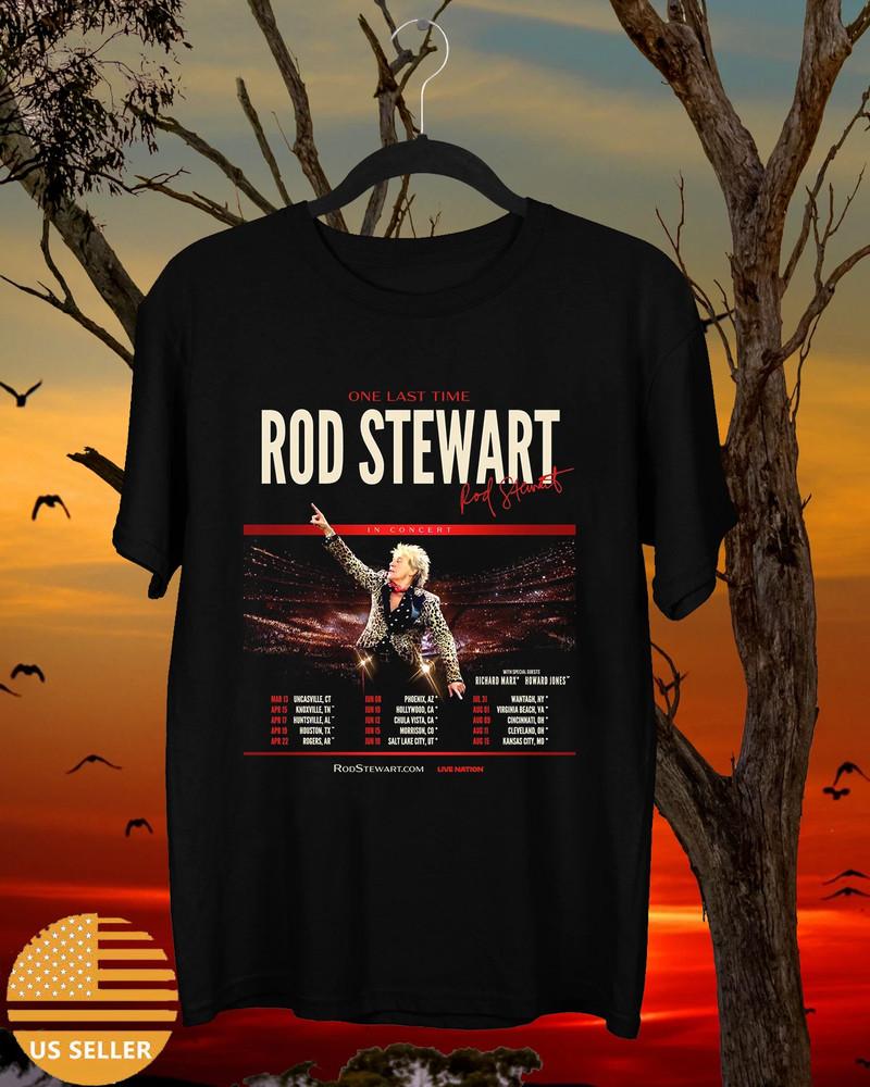 Rod Stewart 2026 ONE LAST TIME Great American T Shirt Full Size S5XL Unisex T-Shirt